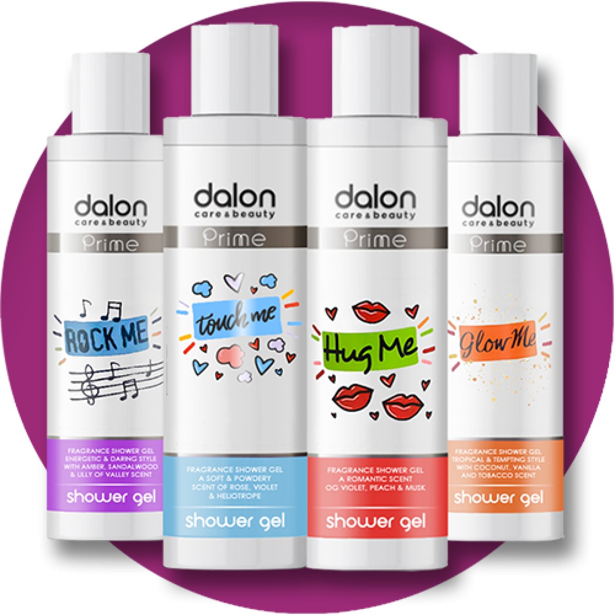 Dalon Prime Shower Gels, 200ml