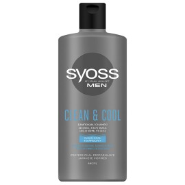 Syoss Men Clean & Cool, Ανδρικό Σαμπουάν για Κανονικά & Λιπαρά Μαλλιά, 440ml