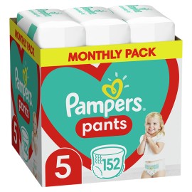 Pampers Pants, Βρεφικές Πάνες Βρακάκι Νο5 (12-17kg), 152τμχ, MONTHLY PACK
