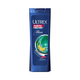 Ultrex Men 24h Fresh, Ανδρικό Αντιπιτυριδικό Σαμπουάν με Εκχύλισμα Λεμονιού & Μέντας για Όλους τους Τύπους Μαλλιών, 360ml