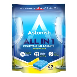 Astonish ALL in 1 Lemon Ταμπλέτες Πλυντηρίου Πιάτων, 42τμχ