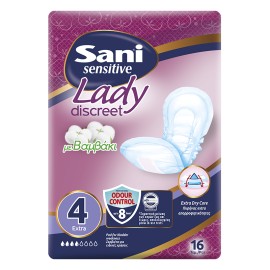 Sani Sensitive Lady, Σερβιέτες Ακράτειας, No4, Extra, 16τμχ