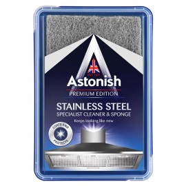Astonish Specialist Premium Stainless Steel Cleaner & Sponge, Κρέμα Καθαρισμού Inox & Ειδικό Σφουγγαράκι 250g