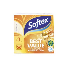 Softex Best Value, Χαρτοπετσέτες 30x30, 56 φύλλα