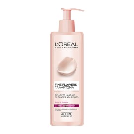 Loreal Fine Flowers, Γαλάκτωμα Ντεμακιγιάζ για Ξηρή & Ευαίσθητη Επιδερμίδα, 400ml