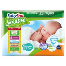 Βρεφική πάνα Babylino Sensitive No1 2-5 Kg 28 τμχ