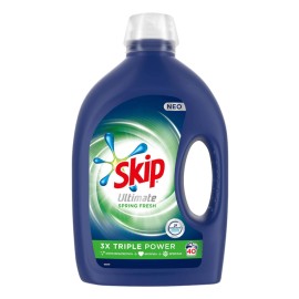 Skip Ultimate Spring Fresh 3X Power, Υγρό Απορρυπαντικό Πλυντηρίου Ρούχων, 2lt, 40 μεζούρες