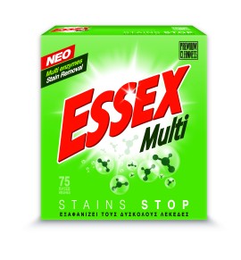 Essex Multi Stains Stop, Σκόνη Πλυντηρίου Ρούχων, 75μεζ. 3.75kg