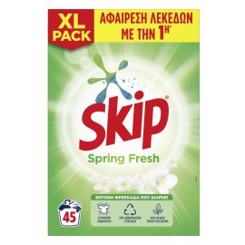 Skip Spring Fresh, Σκόνη Πλυντηρίου Ρούχων, 2.925kg, 45 μεζούρες