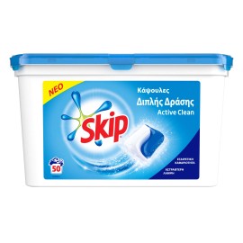Skip Active Clean, Κάψουλες Πλυντηρίου ρούχων, 50μεζ 1205γρ