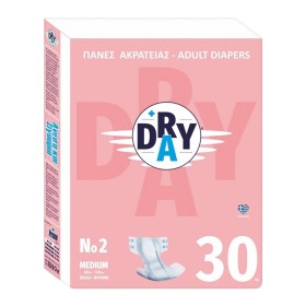 Dry Day Πάνες Ακράτειας Ενηλίκων Unisex, No2 Medium, 30τμχ