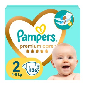 Pampers Premium Care Πάνα Μέγεθος 2 (4kg - 8kg), 136 Πάνες