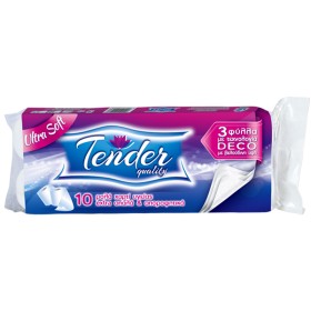 Tender Quality Ultra Soft, Χαρτί Υγείας 3φυλλο 120γρ, 10τμχ