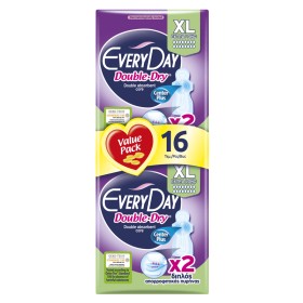 Every Day Σερβιέτες Hyperdry Double Dry Ultra Plus Extra Long Value Pack 16 τεμ.