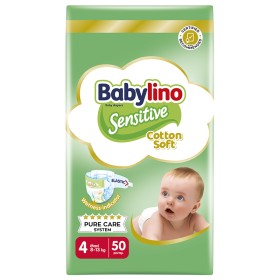 Βρεφική πάνα Babylino Sensitive Cotton Soft No4 8-13 Kg Value Pack 50τμχ