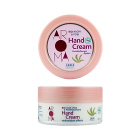 Aroma Hand Cream Bio Αλόη & Ρόδι, Κρέμα Χεριών με Αντιοξειδωτικά, 180ml