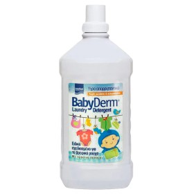 Βabyderm Laundry, Απαλό Υγρό Απορρυπαντικό με Πράσινο Σαπούνι για τα Βρεφικά & Παιδικά ρούχα, 1,4lt