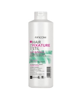 Farcom Hair Fixature Stil, Υγρό Στερεωτικό μαλλιών, ιδανικό και για μπούκλες 500ml