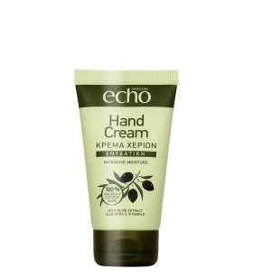 Echo Hand Cream, Κρέμα Χεριών μεΜε εκχύλισμα Ελιάς Οργανικής καλλιέργειας, Aloe Vera & Bιταμίνη Ε, 75ml