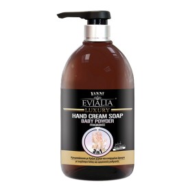 Evialia Hand Cream Soap Baby Powder, Κρεμοσάπουνο Με Κρέμα & 18 ενεργά συστατικά 500ml