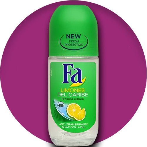 Fa Limones del Caribe, Γυναικείο Αποσμητικό Roll on, 50ml