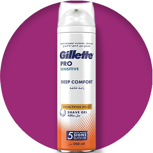 Gillette Pro Sensitive Deep Comfort, Αφρός Ξυρίσματος για Ευαίσθητες Επιδερμίδες, 250ml