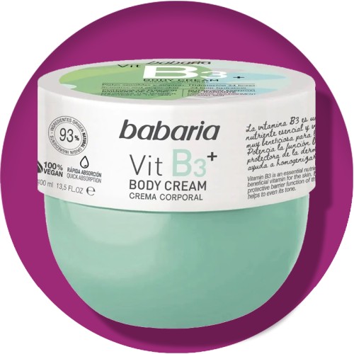 Babaria Vitamin B3 Body Cream, Ενυδατική Κρέμα Σώματος με Βιταμίνη Β3, 400ml
