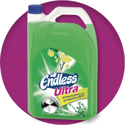 Endless Ultra Λεμόνι, Υγρό Πιάτων 4lt