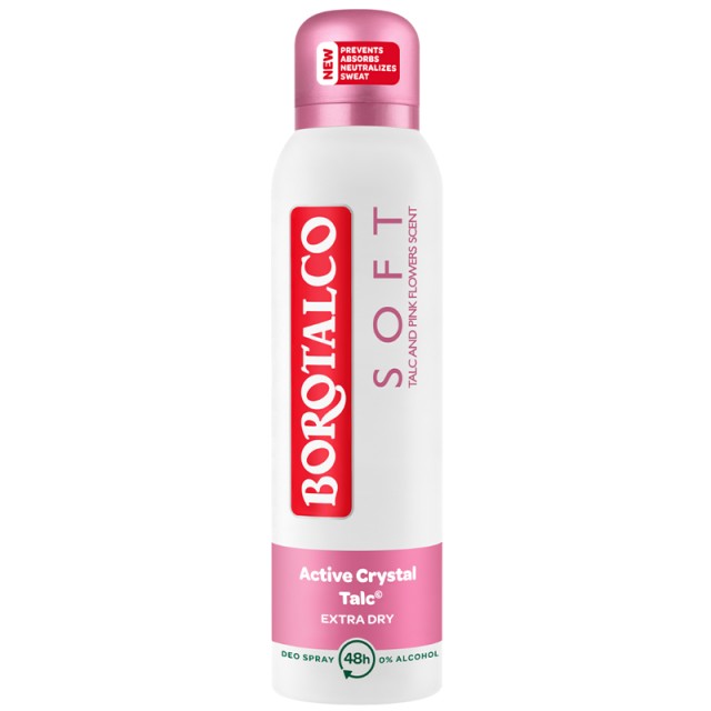 Borotalco Soft Extra Dry Deo Spray, Αποσμητικό Σπρέι, 150ml