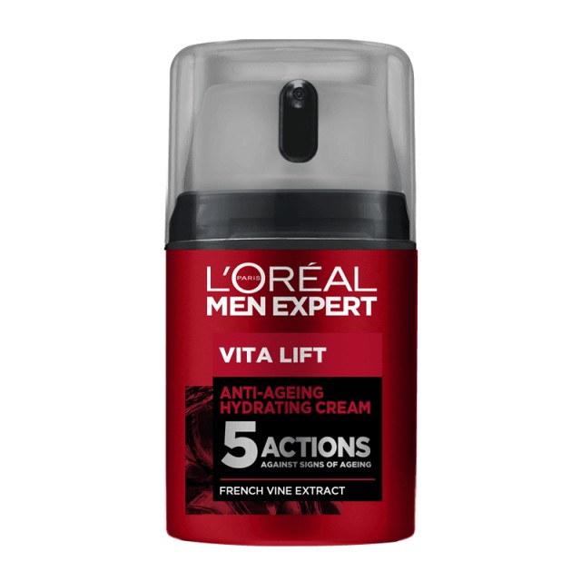 L'oreal Men Expert Vita Lift Anti-Ageing Daily Moisturiser Ανδρική Κρέμα Αντιγήρανσης 5 Σε 1, 50ml