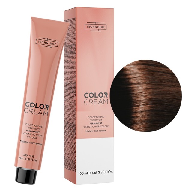 Technique Color Cream Χάλκινες Αποχρώσεις, Μόνιμη Βαφή σε Σωληνάριο, 100ml - Ξανθό Χάλκινο Ψυχρό Σκούρο 6.41