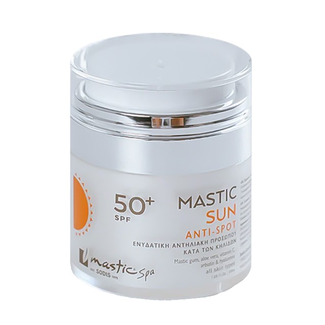 Mastic Sun Anti-spot Moisturizing Face Sunscreen SPF 50+, Ενυδατική Αντηλιακή Κρέμα Προσώπου κατά των Κηλίδων & Δυσχρωμιών 50ml