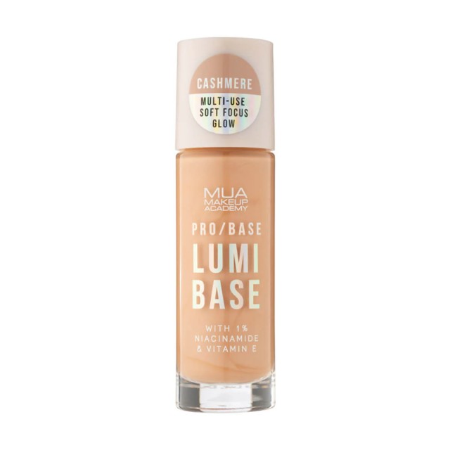 MUA Pro Base Lumi Base-Cashmere, Βάση Μακιγιάζ Mε Βιταμίνη E και Νιασιναμίδη, 33ml