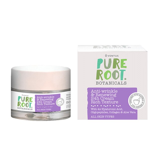 Pure Root 24ωρη Αντιρυτιδική & Αναζωογονητική Κρέμα Για Ώριμες Επιδερμίδες, 50ml