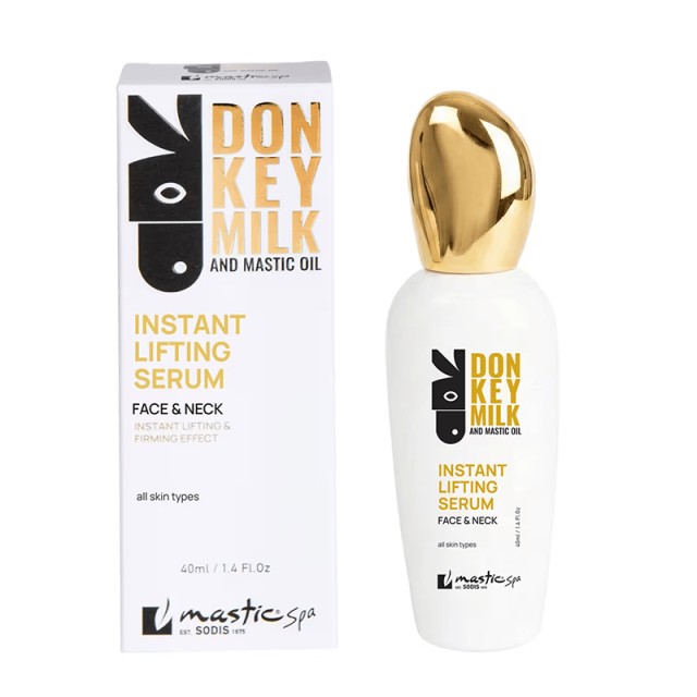 Mastic Spa Donkey Milk & Mastic Oil Instant Lifting Serum Face & Neck, Ορός Άμεσης Σύσφιξης & Ανόρθωσης για Πρόσωπο & Λαιμό με Γάλα Γαϊδούρας & Μαστιχέλαιο 40ml