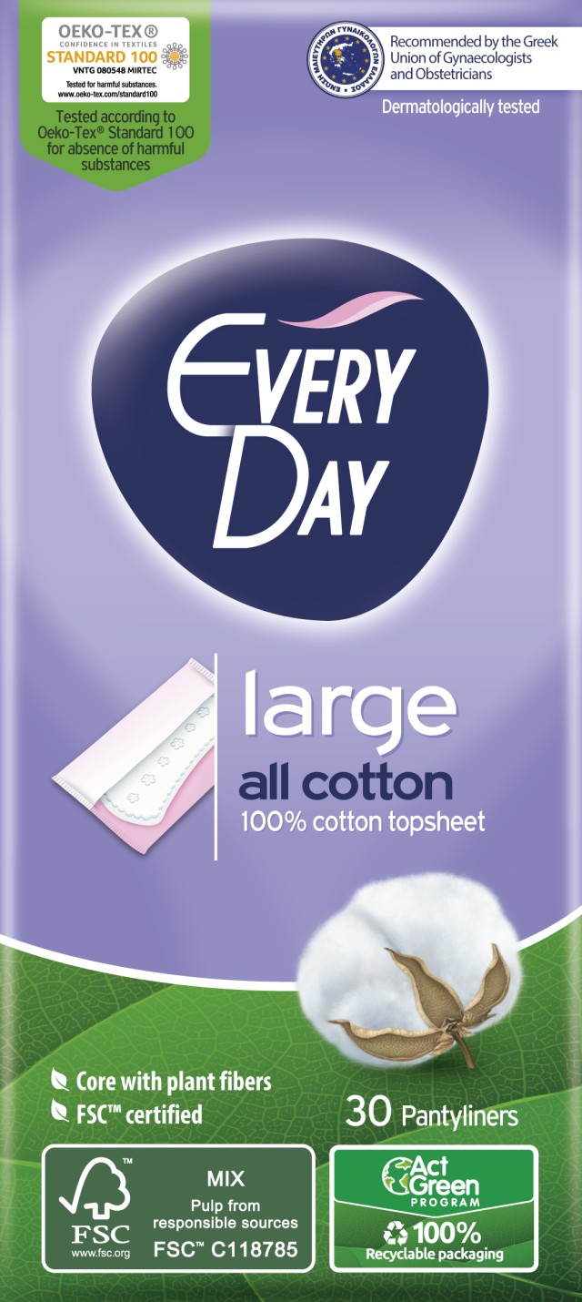 Every Day Σερβιετάκια All Cotton LARGE 30 τεμ.