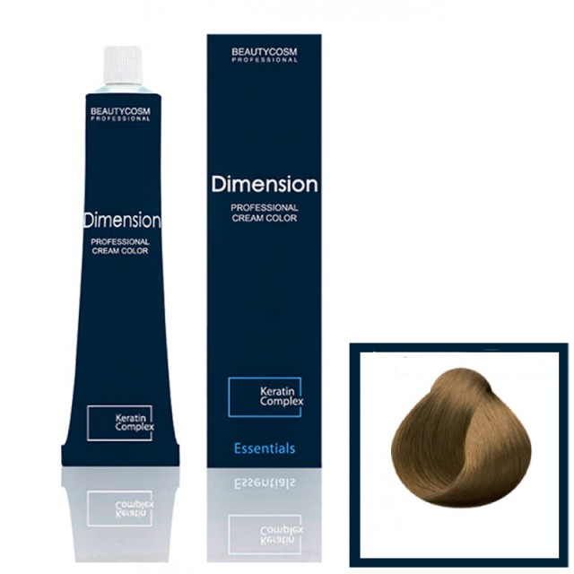 Dimension Hair Color Cream Επαγγελματική Βαφή Μαλλιών με Σύμπλεγμα Πρωτεϊνών Κερατίνης, Νο 7.0 Ξανθό Έντονο Φυσικό, 100ml