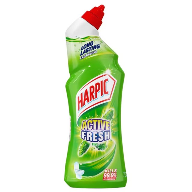 Harpic Gel Active Fresh Pino, Kαθαριστικό & Aπολυμαντικό Λεκάνης Τουαλέτας με Άρωμα Πεύκο, 750ml