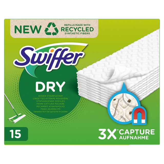 Swiffer Ανταλλακτικά Στεγνά Πανάκια Για Το Πάτωμα - 15 Πανάκια