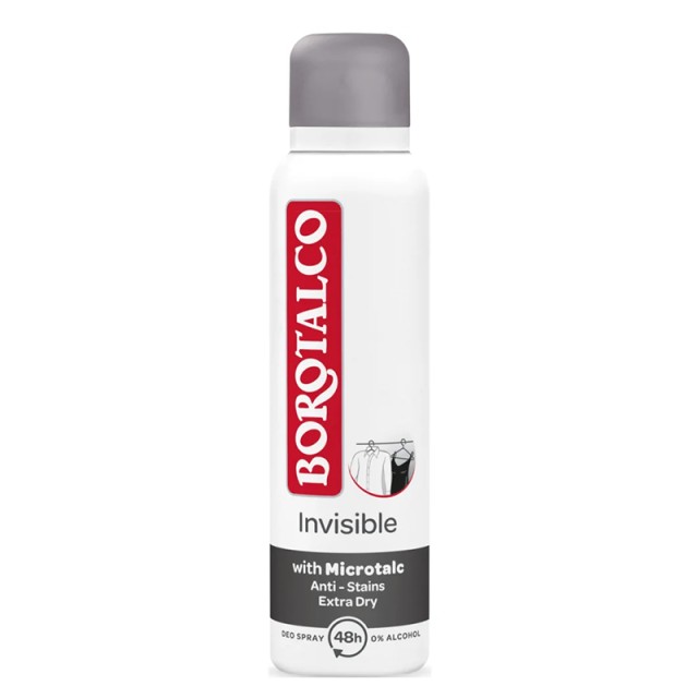Borotalco Invisible Deo Spray, Αποσμητικό Σπρέι 150ml