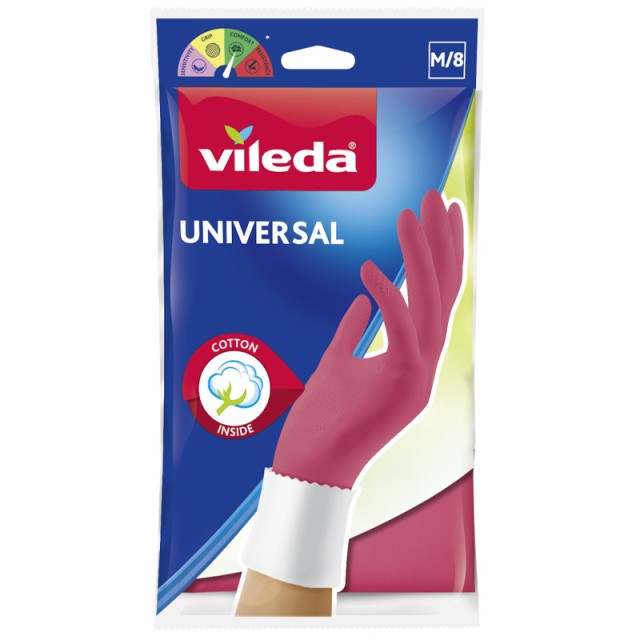Vileda Γάντια Oικιακής Χρήσης Universal Μedium, 2τεμ