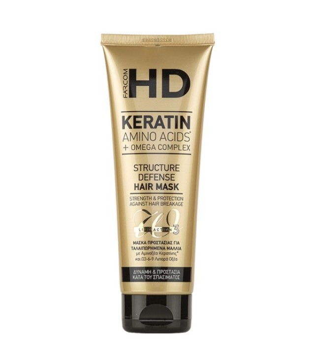 HD Structure Defense Keratin, Μάσκα για Ταλαιπωρημένα Μαλλιά, 250ml