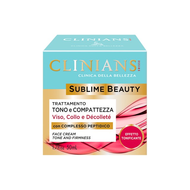 Clinians Sublime Beauty Tone & Firmness Treatment With Collagen, Αντιγηραντική Κρέμα Ημέρας για Ώριμες Επιδερμίδες, 50ml