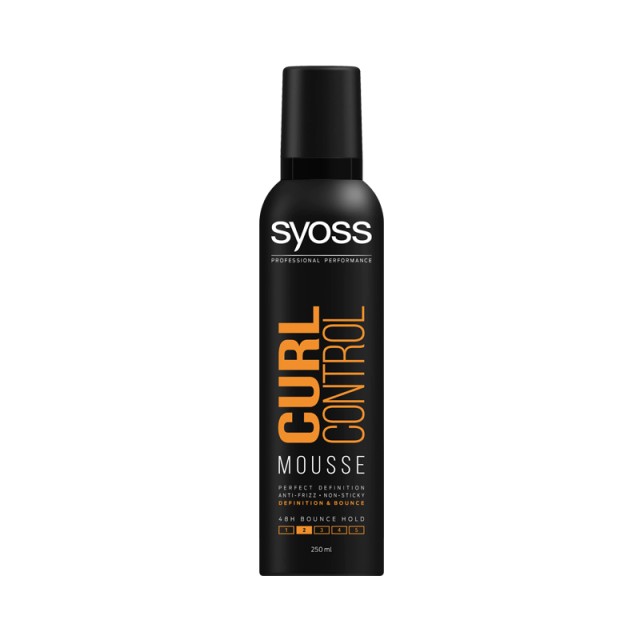 Syoss Curl Control Mousse, Αφρός για Κράτημα & Ελαστικότητα στα Σγουρά Μαλλιά, 250ml