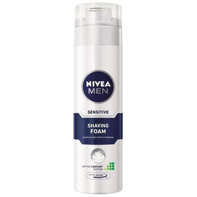 Nivea Men Sensitive Shaving Foam Ανδρικός Αφρός Ξυρίσματος για Ευαίσθητες Επιδερμίδες 250ml