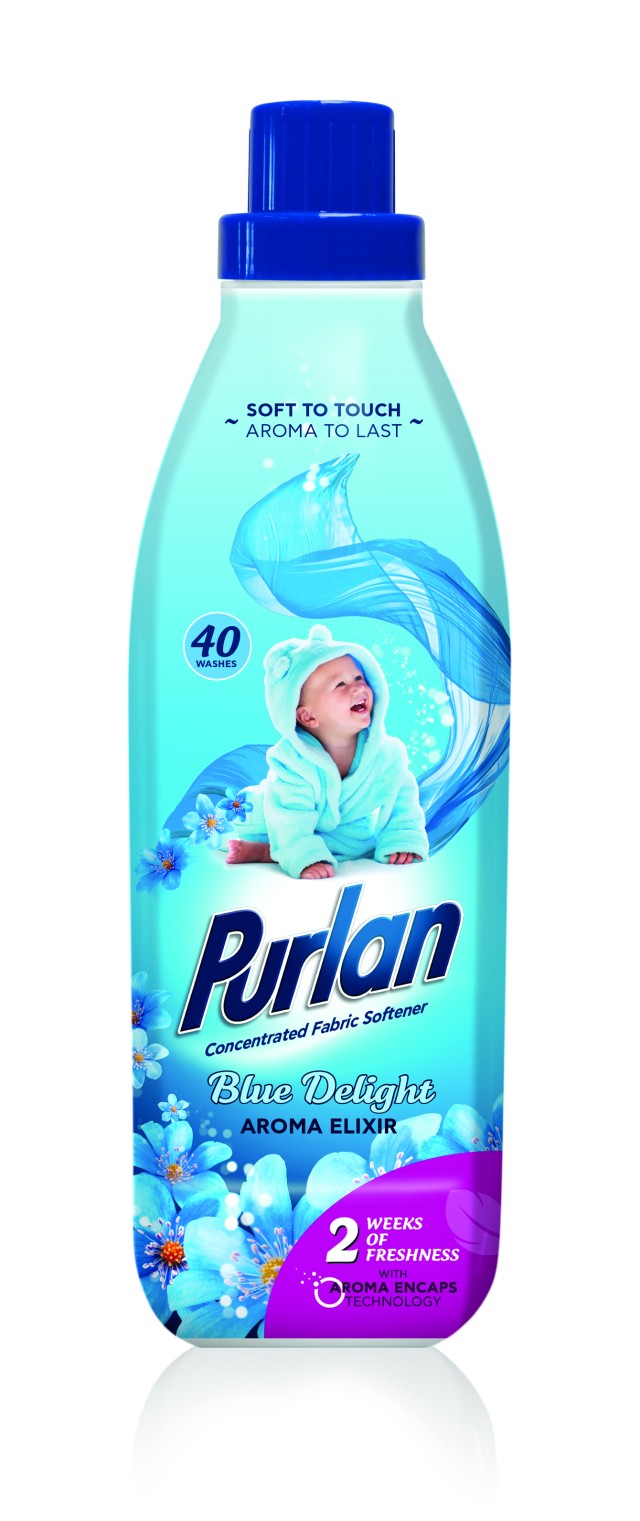 PURLAN BLUE DELIGHT, Μαλακτικό Ρούχων, 40μεζ. 1000ml