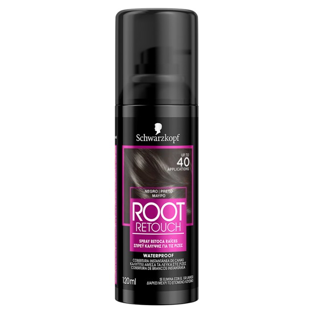Schwarzkopf Root Retoucher, Spray Κάλυψης Ρίζας Μαύρο, 120ml