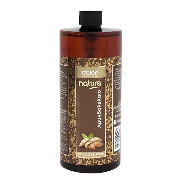 Dalon Natura Αμυγδαλέλαιο, Ενυδατικό Λάδι για  Πρόσωπο, Σώμα & Μαλλιά, 1000ml