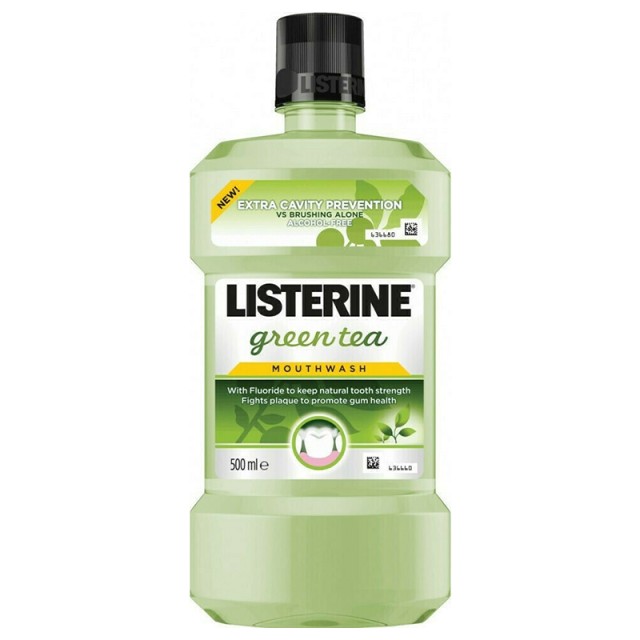 Listerine Anti-Caries, Στοματικό Διάλυμα Κατά της Τερηδόνας με Γεύση Πράσινο Τσάι, 500ml