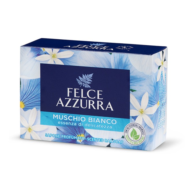 Felce Azzurra Bar Soap White Musk, Σαπούνι, 100g